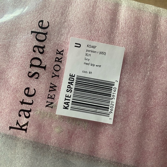NEW Kate Spade Lucy Spade Flower Medium L-Zip Wristlet in Parisian Rose Multi - Picture 6 of 7